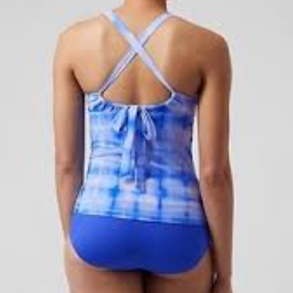 NWT Athleta | Plunge Tankini Swim Top in Bali Blue Size Small - Picture 3 of 8